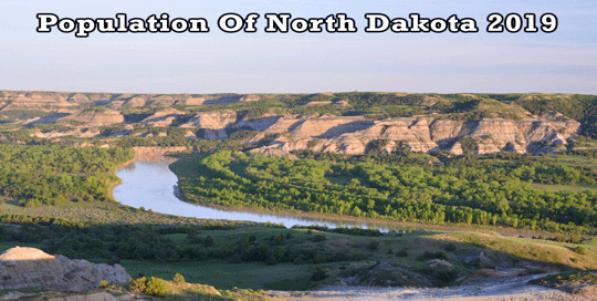 population of North Dakota 2019